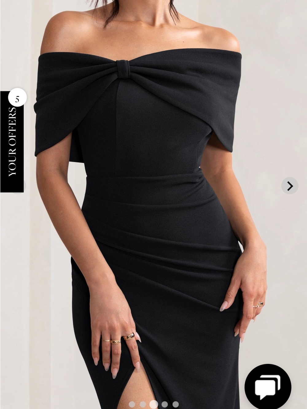 Club London Eva Black Dress - Picture 3 of 3